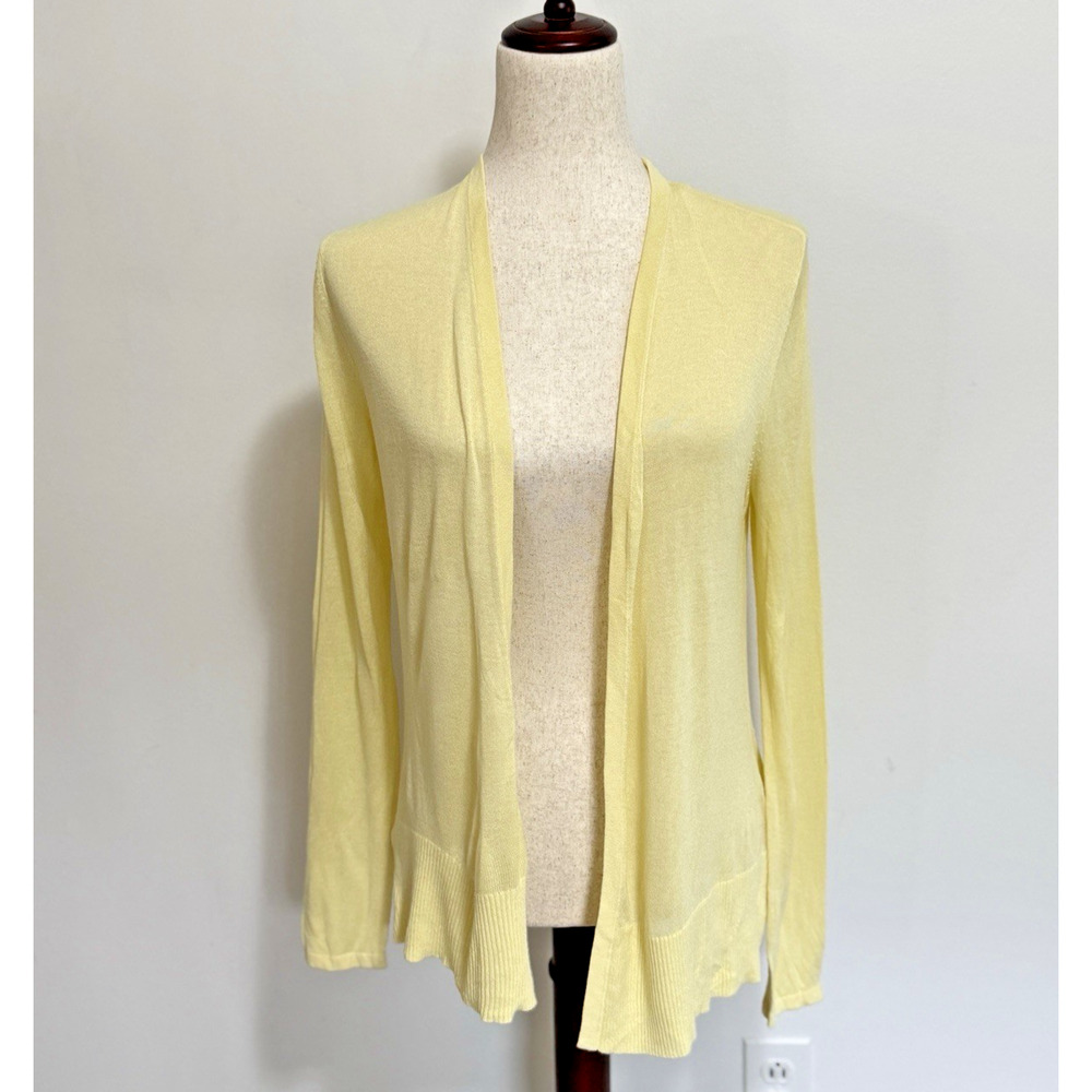 Ann Taylor Open Front Yellow Cardigan NEW WITH TAGS $70 Small Viscose Spring